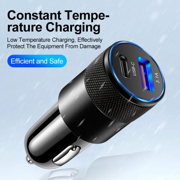 66W USB Car Charger Quick Charge 3.0 Type C Fast Charging Phone Adapter for iPhone 13 12 11 Pro Max Redmi Huawei Samsung S21 S22 - Image 4