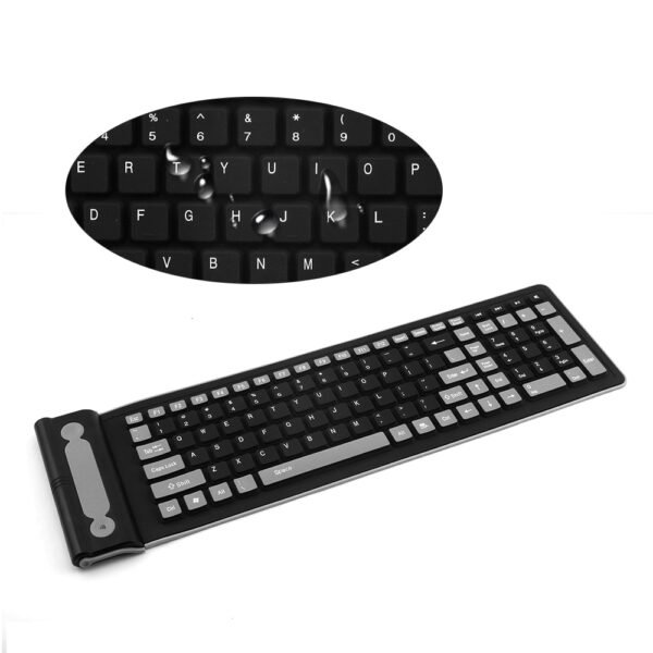 Foldable Silicone Wireless Keyboard 2.4G Usb Flexible Waterproof Slim Keyboard Universal Silent Roll Up Keypad For PC Laptop - Image 2