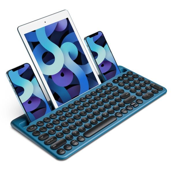 Jelly Comb Rechargeable Bluetooth Wireless Keyboard Multi Device Keyboard for iPad Air Mac OS Phone Tablet PC Smart TV Android