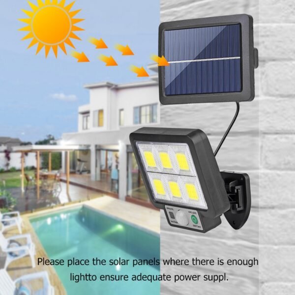 LED Solar Split Wall Lamp 3 Mode Waterproof Motion Sensor Lamps Garden Street Lighting Solar Lamp For Garden Security Wall Light - Image 2