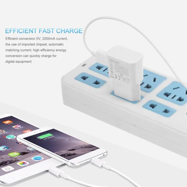 USB Phone Charger 5V 2A 1 2 USB Port Phone Charging Adapter Travel EU Plug Power Supply For Iphone Samsung Huawei Xiaomi Xiaomi - Image 6