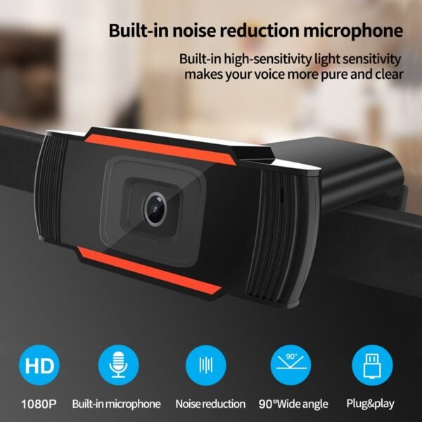 Webcam 1080P Full HD USB Web Camera With Microphone USB Plug And Play Video Call Web Cam For PC Computer Desktop Gamer Webcast - Image 2