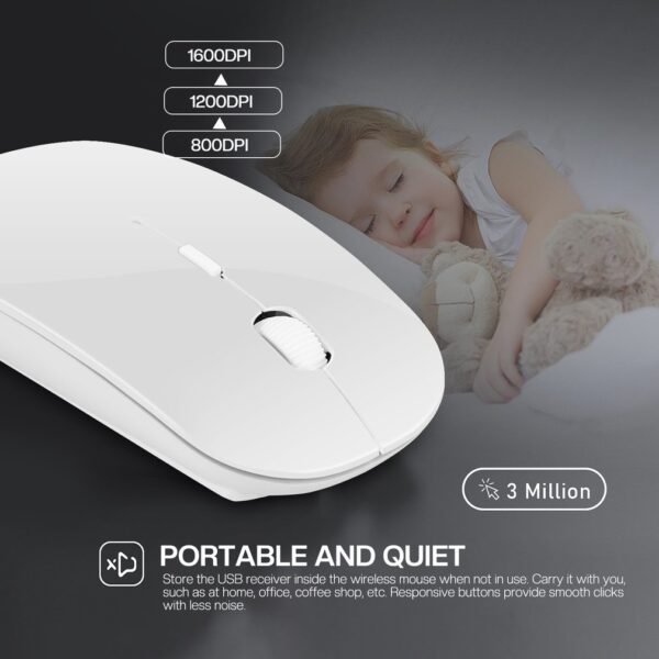 Wireless Mouse 3 Adjustable DPI 2.4G Wireless Mice Receiver Portable Ultra Thin Optical Mouse For PC Laptop Notebook - Image 5