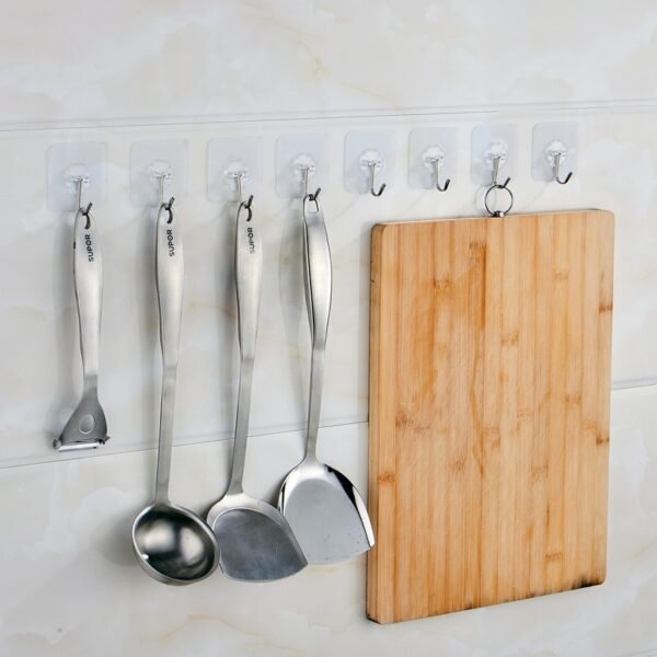 10/20Pcs Transparent Strong Wall Hangers Hooks Suction Heavy Load Rack Cup Sucker for Kitchen Bathroom Hooks for Hanging - Image 3