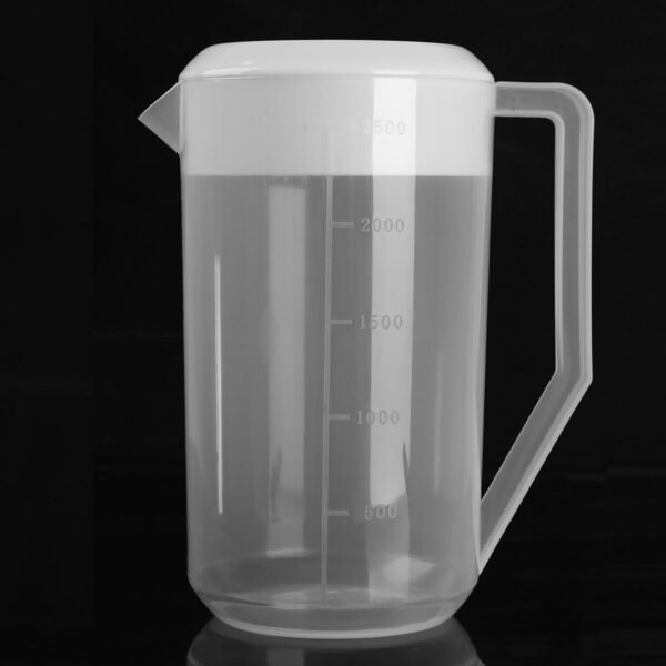 2500ML Large Water Pitcher Jug Capacity Food Grade Plastic Measuring Water Kettle Jug with Lid Handle Portable for Home Pitcher - Image 3