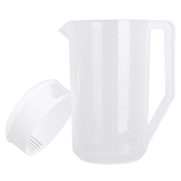 2500ML Large Water Pitcher Jug Capacity Food Grade Plastic Measuring Water Kettle Jug with Lid Handle Portable for Home Pitcher - Image 4