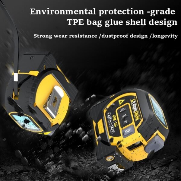 3 in1 Laser Rangefinder Infrared Tape Measure High-precision Backlight Distance Meter Electronic Cross Line Area Measuring Ruler - Image 2