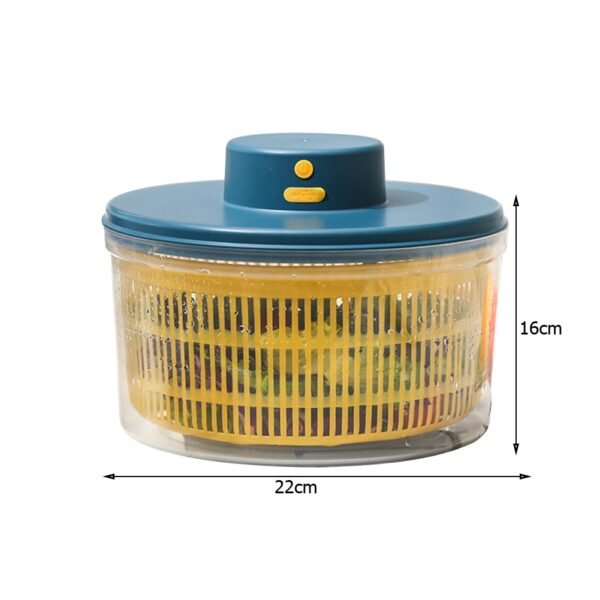 3L 1200mAh USB Charging Electric Drain Basket Electric Vegetable Salad Dehydrator Vegetable Dehydrator Vegetable Salad Spinner - Image 6