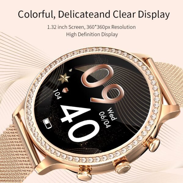 AMOLED Smartwatch Bluetooth Call Smart Watch Women Blood Pressure Oxygen Monitor Relojes Inteligentes Waterproof Smartwatch Gift - Image 2