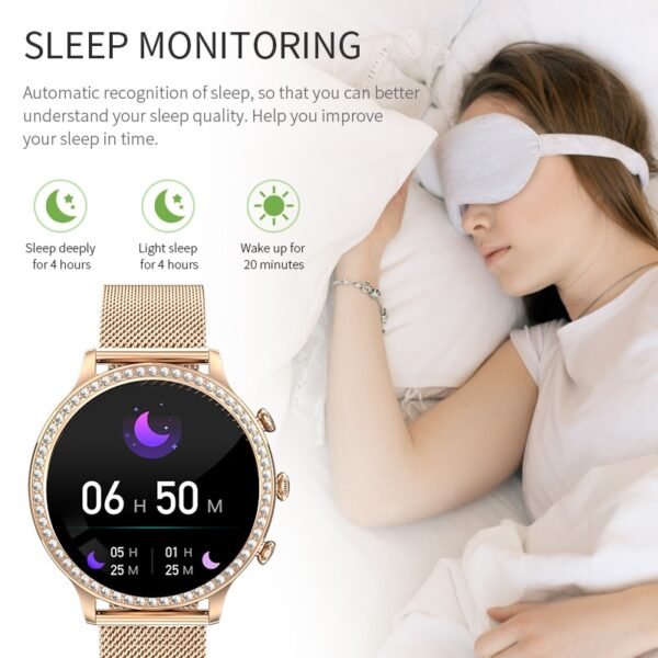 AMOLED Smartwatch Bluetooth Call Smart Watch Women Blood Pressure Oxygen Monitor Relojes Inteligentes Waterproof Smartwatch Gift - Image 4