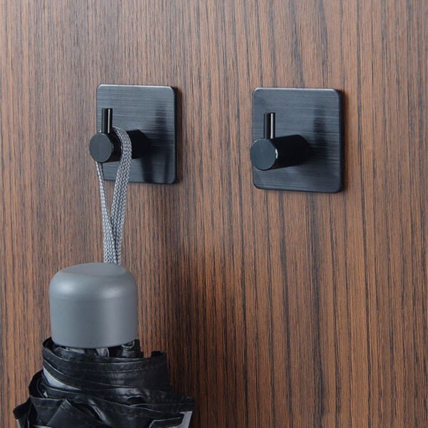 Black Robe Hook Wall Hook Towel Hook For Bathroom Stainless Steel Coat Hook Rustproof Hook Hanger For Kitchen Hardware - Image 4