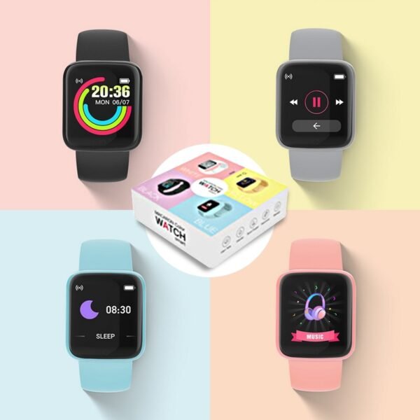 Connected Watch Child Children Smart Watch Fitness Tracker Sport Heart Rate Monitor Women Bracelet Y68 Kid Boy Gifts for Girls - Image 2