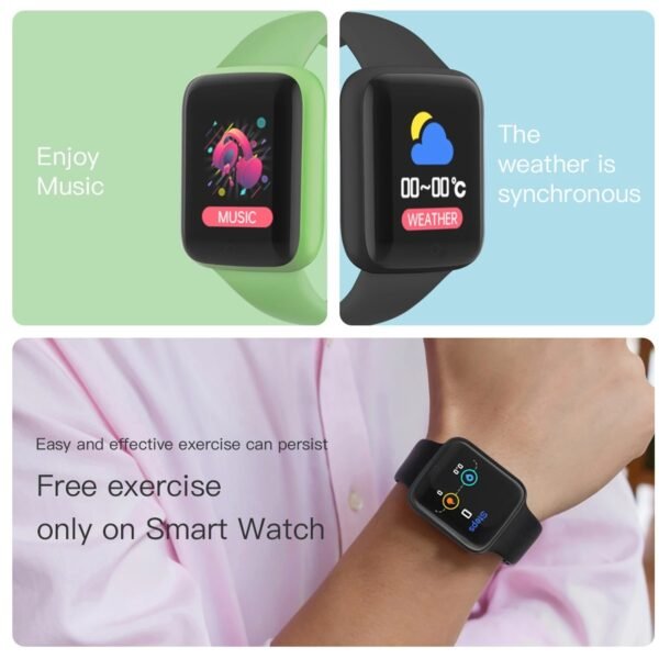 Connected Watch Child Children Smart Watch Fitness Tracker Sport Heart Rate Monitor Women Bracelet Y68 Kid Boy Gifts for Girls - Image 4