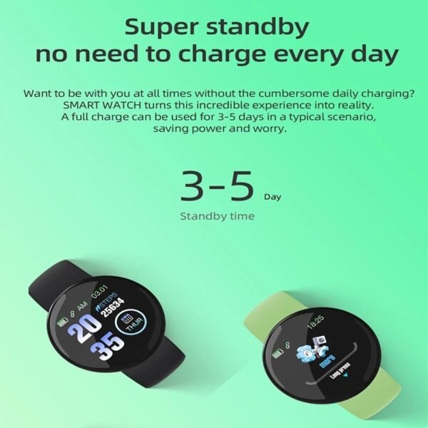 D18 Pro Smart Watch Men Women Bluetooth Fitness Tracker Bracelet Sport Heart Rate Blood Pressure Kids Smartwatch for IOS Android - Image 5