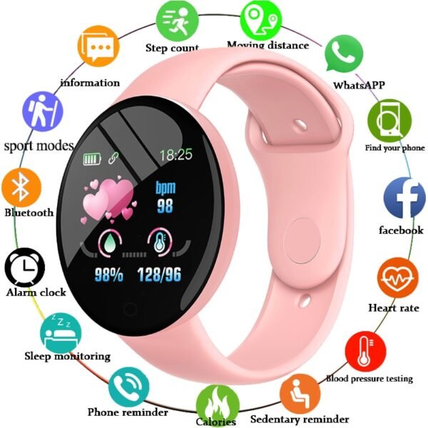 D18 Pro Smart Watch for Xiaomi IOS Men Women Bluetooth Fitness Tracker Sport Bracelet Heart Rate Blood Pressure Kids Smartwatch - Image 2