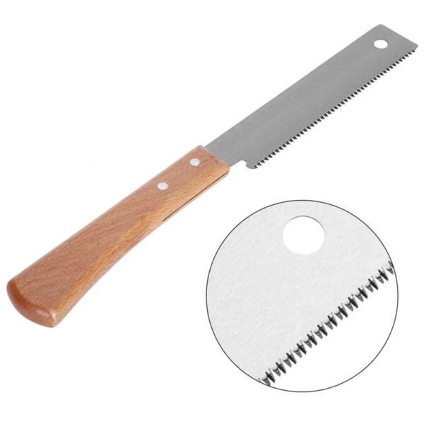 Japanese Style Hand Saw 12In Non-slip Wooden Handle Pull Saw Flush Cut Saw Handsaw Woodworking Plastic Cutting Tool Hand Saw - Image 3