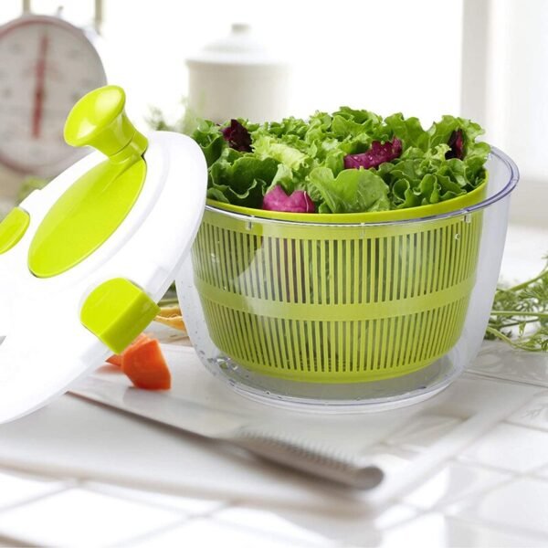 MOM'S HAND Salad Spinner Lettuce Greens Washer Dryer Drainer Crisper Strainer For Washing Drying Leafy Vegetables Kitchen Tools - Image 3