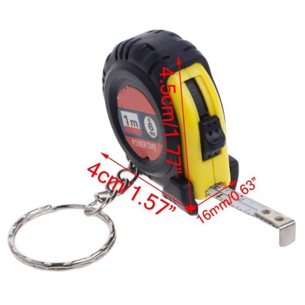 Measure Tape Keychain Roulette Retractable Measuring Tool Construction Instument Pocket Centimeter Woodworking Ruler Roll Tape - Image 4