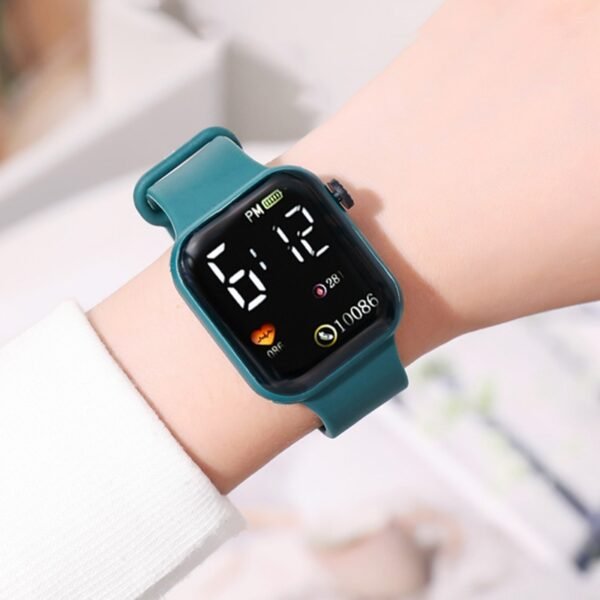 New Electronic Wrist Watch LED Digital Smart sport watch Luminous Square Dial Kids wristwatch for Children Birthday Gift