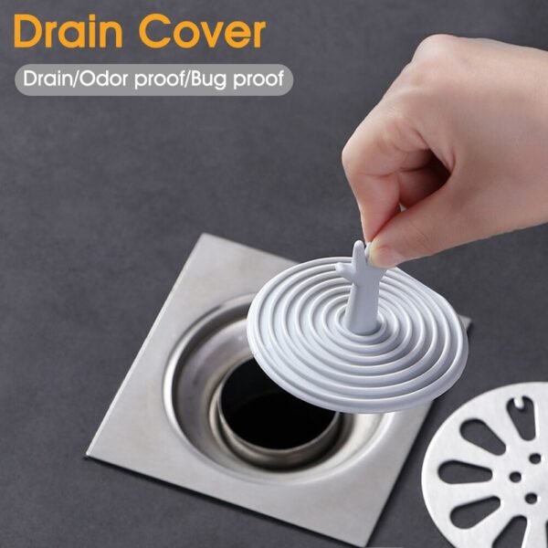Silicone Bathtub Stopper Leakage-proof Drain Cover Sink Hair Stopper Tub Flat Plug Stopper Bathroom Accessories Dropshipping - Image 2
