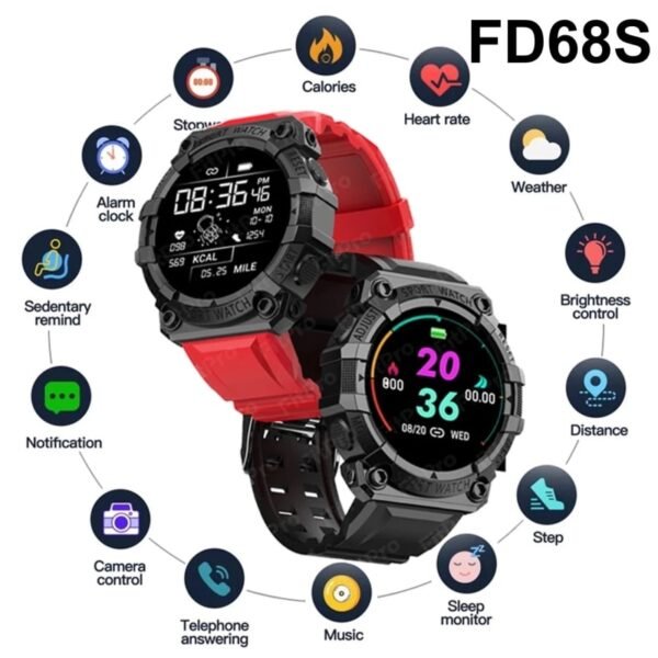 Smartwatch Men Android FD68S Camera Heart Rate Sports Tracker Smart Watches For Iphone Samsung Xiaomi Huawei Phone Watch - Image 6