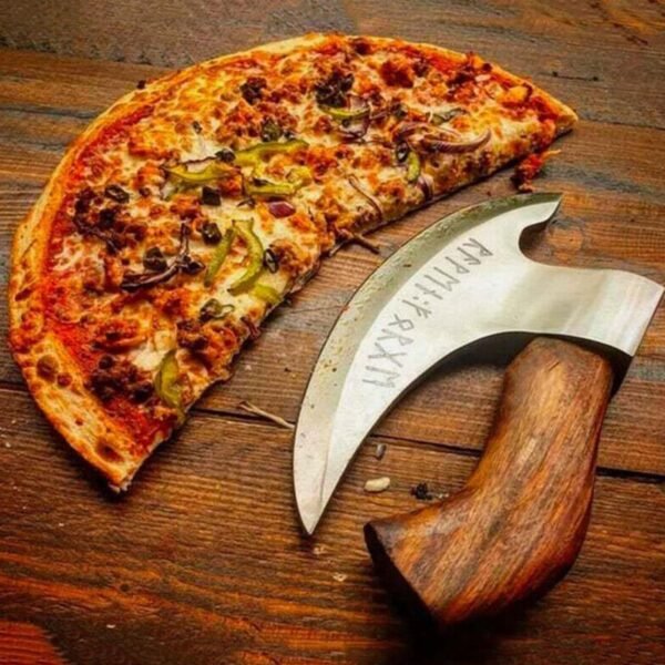 Stainless Steel Axe Pizza Cutters Multifunctional Pizza Axe With Oblique Blade Pizza Knife Cookie Cake Scissor Pizza Cutter Axe - Image 2