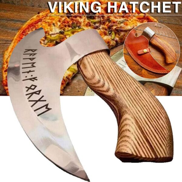 Stainless Steel Axe Pizza Cutters Multifunctional Pizza Axe With Oblique Blade Pizza Knife Cookie Cake Scissor Pizza Cutter Axe - Image 3