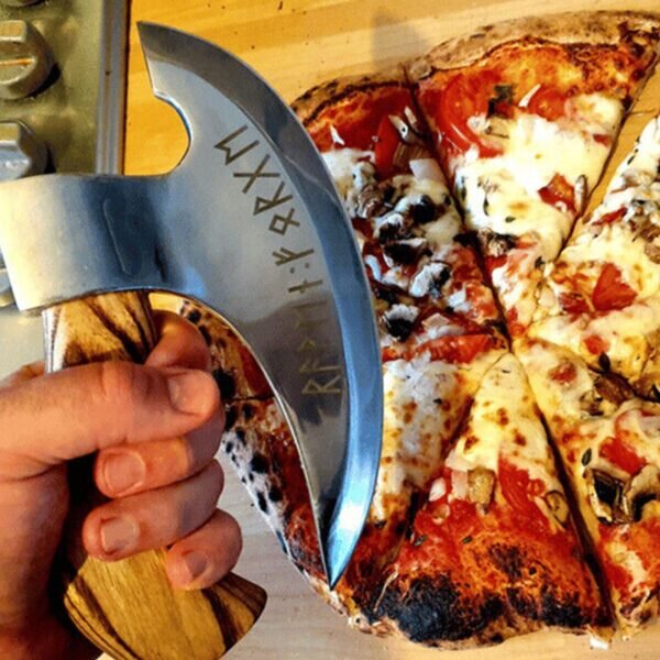 Stainless Steel Axe Pizza Cutters Multifunctional Pizza Axe With Oblique Blade Pizza Knife Cookie Cake Scissor Pizza Cutter Axe - Image 4