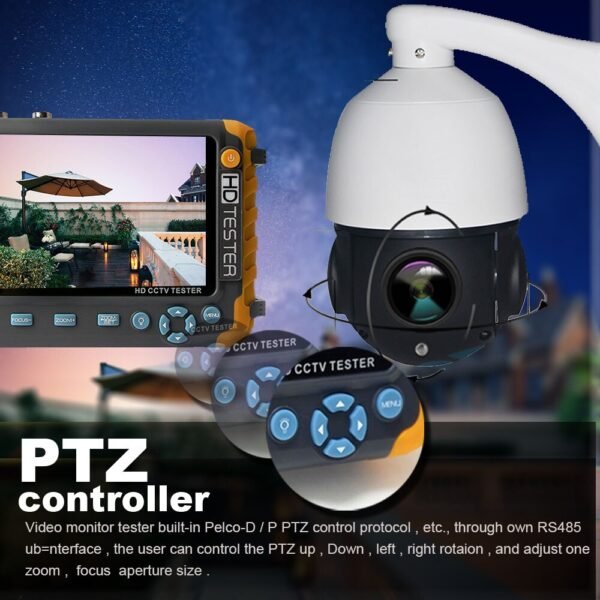 Upgraded IV8S IV8W 5 inch CCTV Tester Monitor 8MP TVI AHD CVI CVBS Security Camera tester support PTZ Audio VGA HDMI input - Image 5