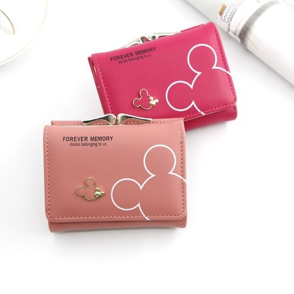 2022 Cartoon Leather Women Purse Pocket Ladies Clutch Wallet Women Short Card Holder Cute Girls Wallet Coin Bag - Image 5