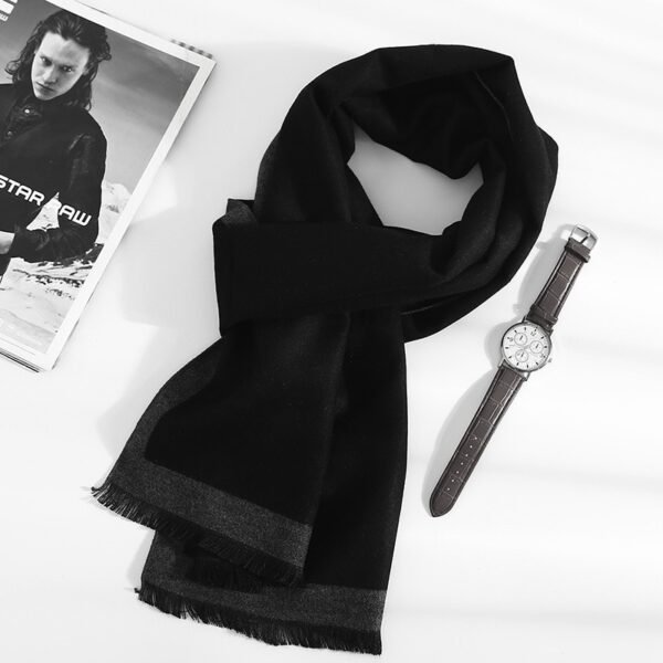 2022 Fashion 180*35cm Scarves Man Autumn Winter Thick Warm Cashmere Business Long Wraps Boy Classic Shawl Free Shipping muffler - Image 2