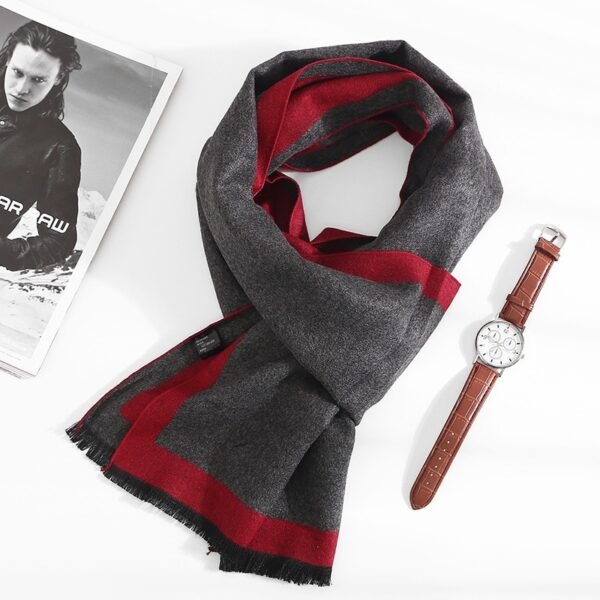 2022 Fashion 180*35cm Scarves Man Autumn Winter Thick Warm Cashmere Business Long Wraps Boy Classic Shawl Free Shipping muffler - Image 3