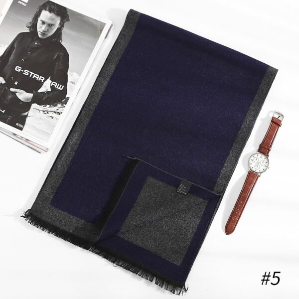 2022 Fashion 180*35cm Scarves Man Autumn Winter Thick Warm Cashmere Business Long Wraps Boy Classic Shawl Free Shipping muffler - Image 4