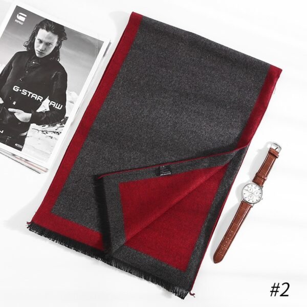 2022 Fashion 180*35cm Scarves Man Autumn Winter Thick Warm Cashmere Business Long Wraps Boy Classic Shawl Free Shipping muffler - Image 6