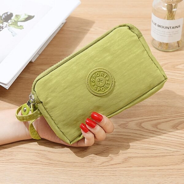 2022 Fashion Women'S Walllet Solid 3 Layer Canvas Phone Bag Long Wallet Three-Layer Zipper Coin Card Key Purse Makeup Bag