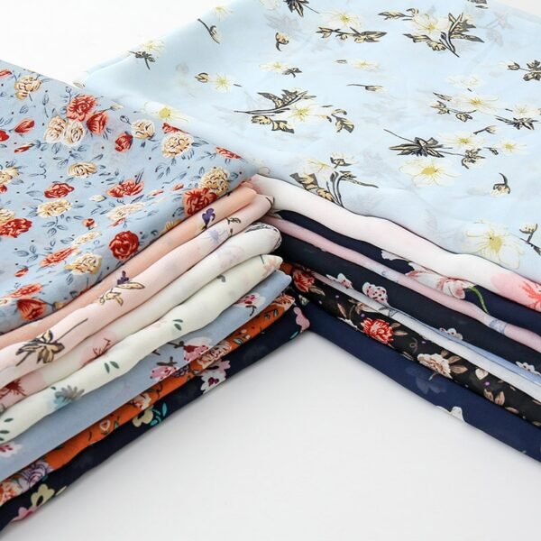 22 Colors Fashion Bubble Chiffon Instant Hijab Women Autumn Small Polka Floral Shawl Wrap Pashmina Stole Muslim Snood 180*70cm - Image 5