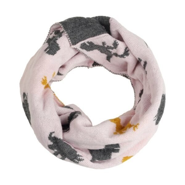 3M-8T Kids Scarves Winter Warm Children Scarf for Boys Girls Cartoon Dinosaur Knitted Scarf Collar Neck Ring Apparel Accessories - Image 2