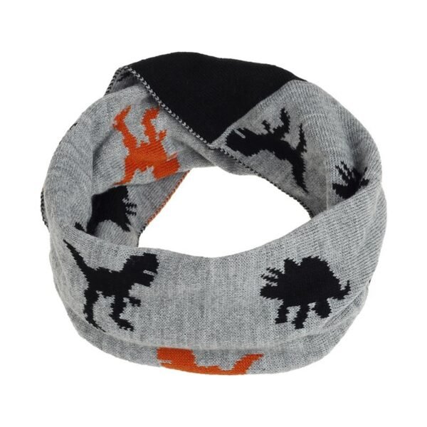 3M-8T Kids Scarves Winter Warm Children Scarf for Boys Girls Cartoon Dinosaur Knitted Scarf Collar Neck Ring Apparel Accessories - Image 3
