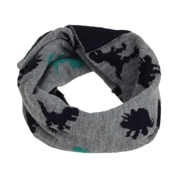 3M-8T Kids Scarves Winter Warm Children Scarf for Boys Girls Cartoon Dinosaur Knitted Scarf Collar Neck Ring Apparel Accessories - Image 5