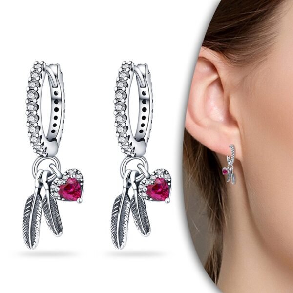 Classic 2022 Earrings 925 Sterling Silver Colorful CZ Hoop Earrings for Women Birthday Party Wedding Engagemen Gift Jewelry - Image 5