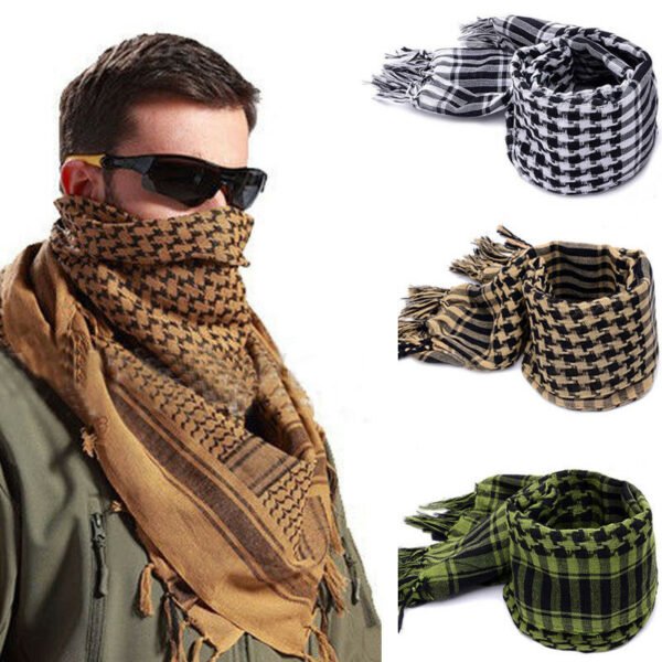 Handsome Arafat arab scarf shawl Keffiyeh Kafiya Lightweight Military Shemagh palestine Man Stripe Scarf With Tassels Soft Warm - Image 5