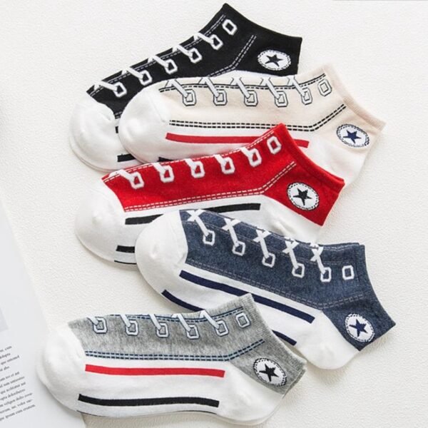 New Men Casual Socks Spring Summer Autumn Fashion Creative Denim Shoes Pattern Sock Japanese Korean Style Happy Women Sox - Image 5
