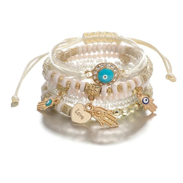 Tocona Bohemian Natural Stone Bead Bracelet Set for Women Luxury Gold Color Bracelets Female Gothic Indian Jewelry Accessories - Image 5