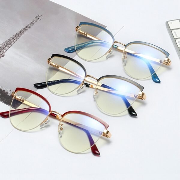Vintage Cat Eye Anti-blue Light Metal Glasses Frames Optical Computer Glasses Women Spectacles Fashion Eyewear Eyeglasses - Image 5