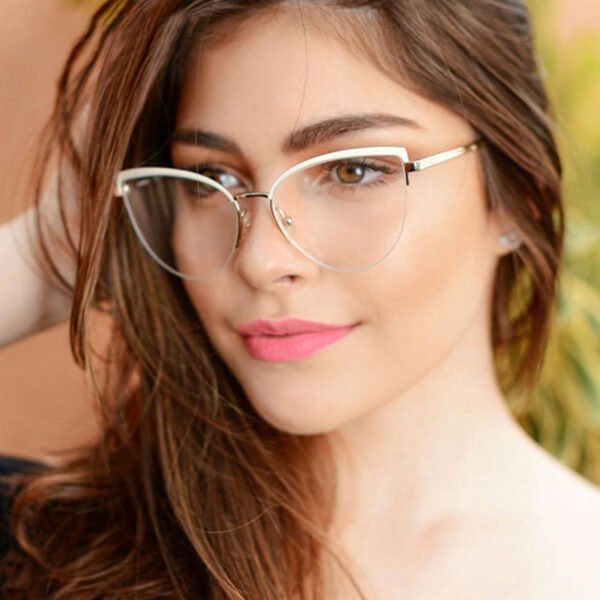 Vintage Cat Eye Anti-blue Light Metal Glasses Frames Optical Computer Glasses Women Spectacles Fashion Eyewear Eyeglasses