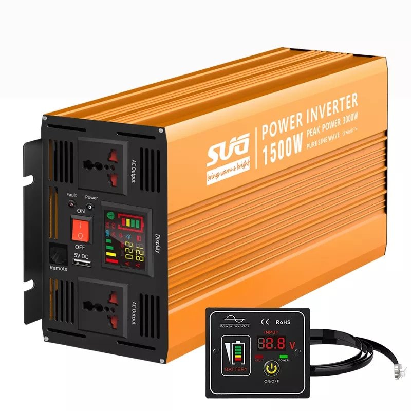 Saftec > Power - Solar > Inverters > 1500W 12V DC to AC 220V Power Inverter