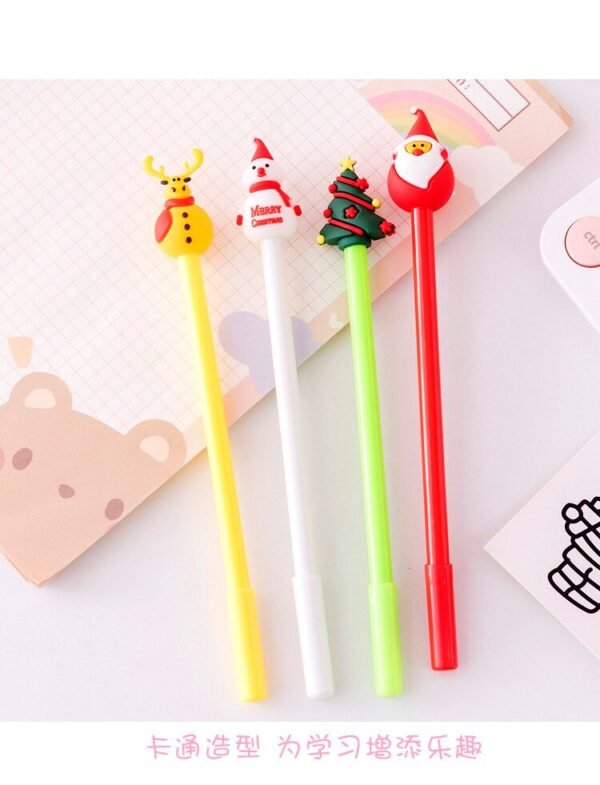 1pc Random Christmas Gift Students Pen Cute Cartoon Pens Christmas Series Creative Black Pen for Gel Pen Cute Stationary - Image 6