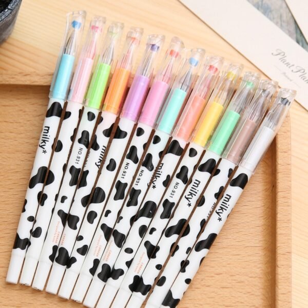1pcs Colors Straight Liquid Gel Pen Quick-drying Large-capacity Colorful Gel Pens 0.38mm Rollerball Pens School Stationery - Image 2