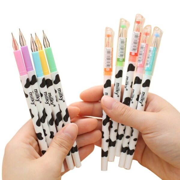 1pcs Colors Straight Liquid Gel Pen Quick-drying Large-capacity Colorful Gel Pens 0.38mm Rollerball Pens School Stationery - Image 6