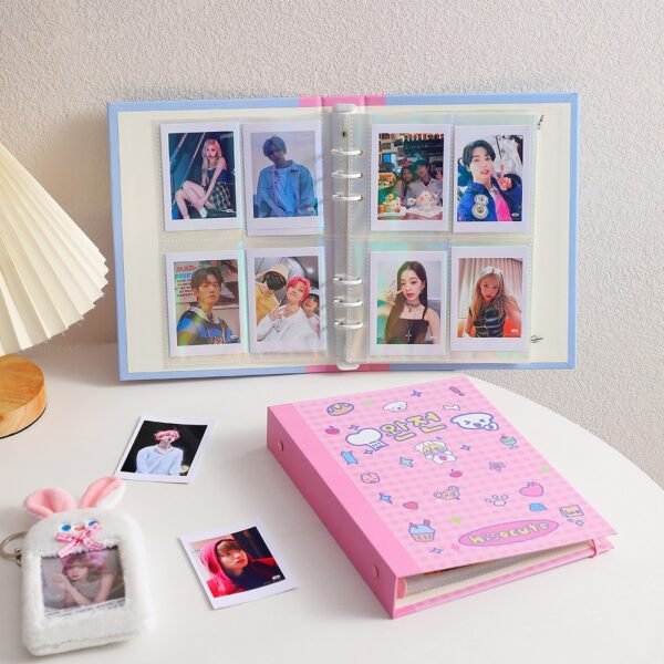 A5 Binder Collect Book Ring Hard Cover Journal Refills Bandage Postcards Sticker Laser Organizer Notebooks - Image 3